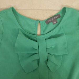 Tinley Road Sleeveless Mint Green Blouse, Size XS